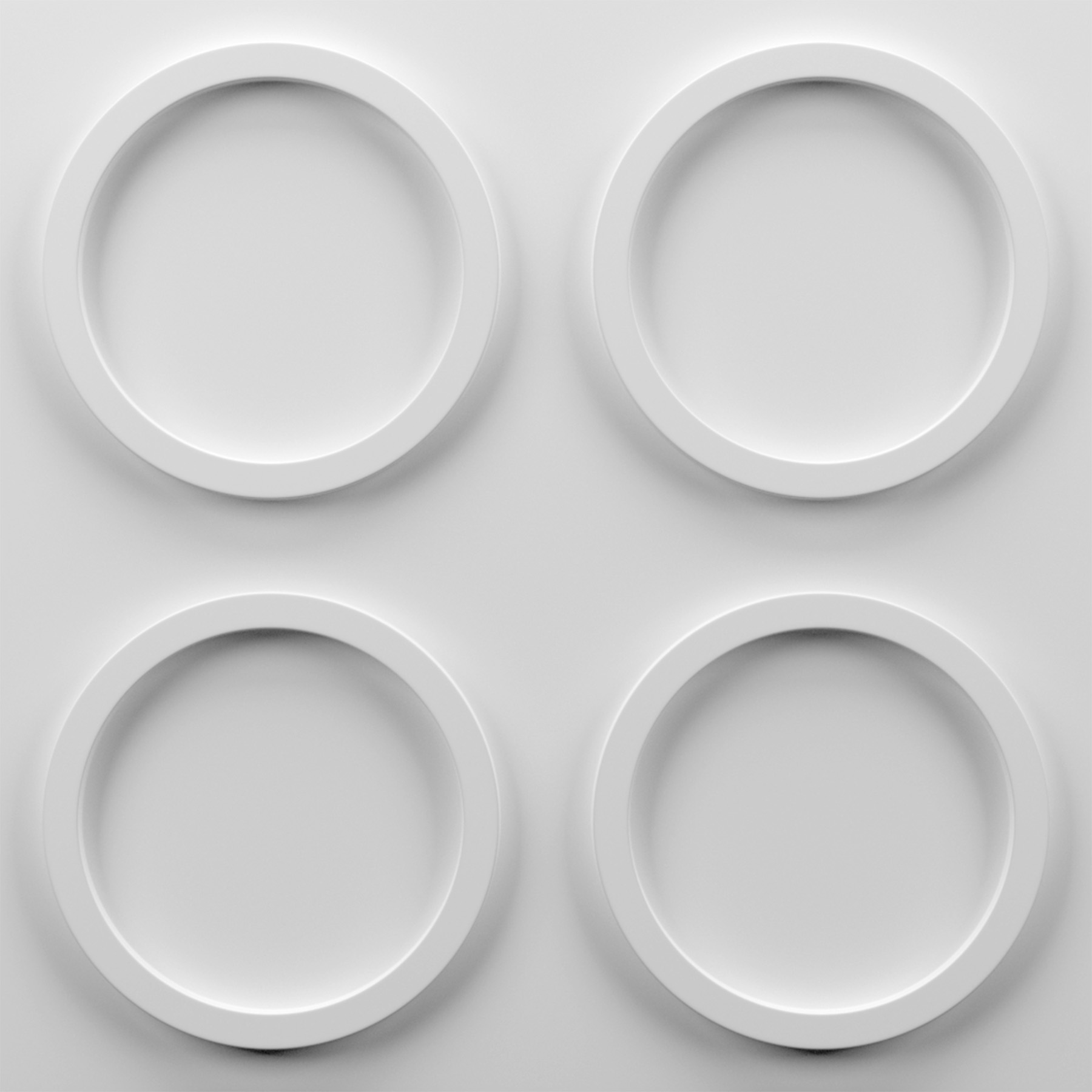 Плитка гіпсова 3D-панель BeautyWalls RINGS 600×600 мм